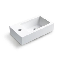 Vasque à poser Balneo Vega 40 x 22 cm blanche en conglomérat