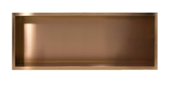 Niche murale Balneo Wall Box One Copper 90 x 30 x 7 cm cuivrée en acier inoxydable avec bride