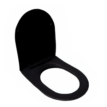 Abattant à fermeture douce pour cuvette WC Balneo LUNA, LUXA noir