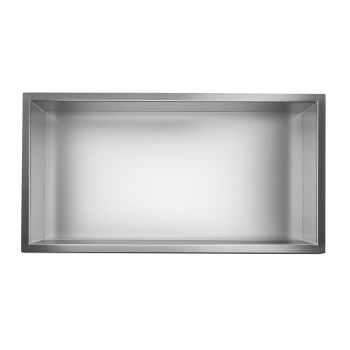 Niche murale Balneo Wall Box One Inox 60 x 30 x 10 cm en acier inoxydable brossé avec bride