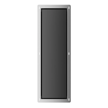 Range-brosse WC Balneo Wall Box Brush L Black Glass droit à encastrer dans le mur en acier inoxydable