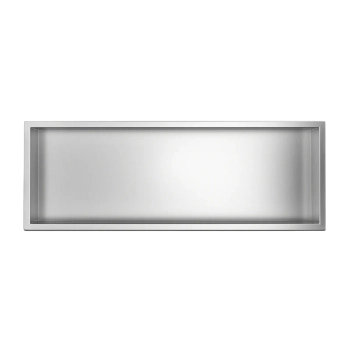 Niche murale Balneo Wall Box One Inox 90 x 30 x 7 cm en acier inoxydable brossé avec bride
