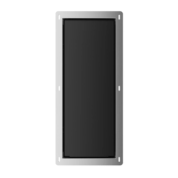 Compartiment brosse WC encastré Balneo Wall Box Brush S Black Glass droite en acier inoxydable