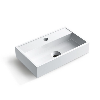 Vasque à poser Balneo Viki 40 x 24 cm blanche en conglomérat