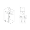 Paroi de douche Beira Chrome 50 cm