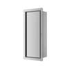 Compartiment brosse WC encastré Balneo Wall Box Brush S Tiles droite en acier inoxydable