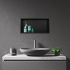 Niche murale Balneo Wall Box One Black 60 x 30 x 10 cm noire en acier inoxydable avec bride