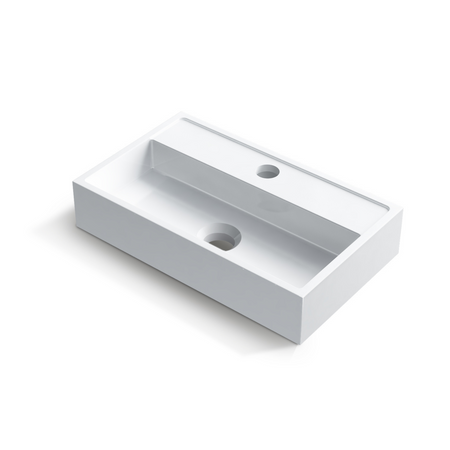 Vasque à poser Balneo Viki 40 x 24 cm blanche en conglomérat
