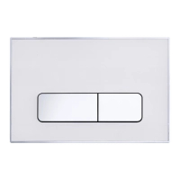 Bouton de chasse d'eau WC Balneo Ixo blanc acrylique
