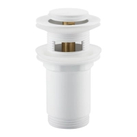 Bonde de lavabo Balneo Klik Klak E Blanc avec trop-plein