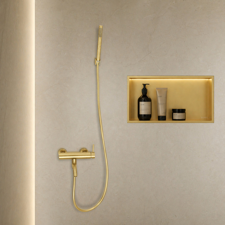 Kit de robinet de baignoire Balneo Cascade set 1 shiny gold