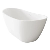 Baignoire à poser Balneo PARMA NO RIM 170 x 72 cm acrylique blanc avec cadre en acier inoxydable et 6 pieds stabilisateurs, avec trop-plein et bouchon blanc