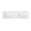 Vasque Alveria Solid Surface, Coco White, avec double bonde linéaire, 140 cm
