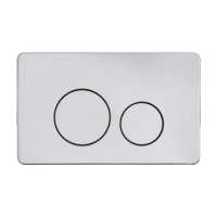 Bouton de chasse d'eau WC Balneo Oxo satiné