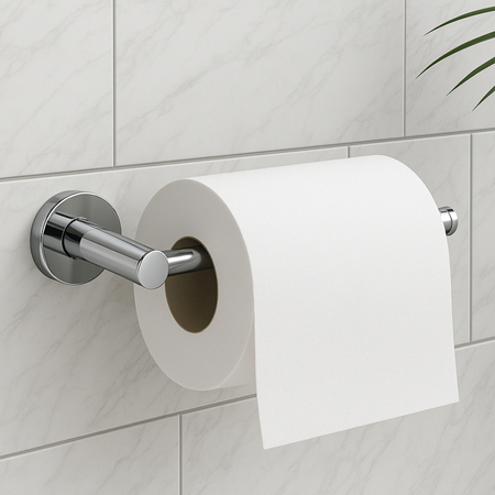 Porte-papier Balneo Qube chrome modèle 1