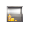 Niche murale Balneo Wall Box One Inox 30 x 30 x 10 cm en acier inoxydable brossé avec bride