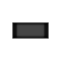 Étagère encastrée Balneo WALL-BOX ONE Black 45x20x10 cm noire en acier inoxydable avec cadre