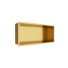 Étagère encastrée Balneo WALL-BOX ONE Gold 45x20x10 cm dorée en acier inoxydable avec cadre