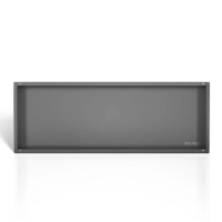 Balneo Wall Box No rim Gun Tablette métallique à encastrer 90 x 30 x 10 cm en acier inoxydable brossé sans bride