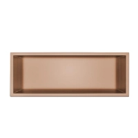 Étagère encastrée Balneo WALL-BOX ONE Copper 60x20x10 cm cuivre en acier inoxydable avec cadre