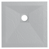 Receveur de douche en composite Balneo Stone Tray 80 x 80 x 2,5 cm gris clair extra-plat carré