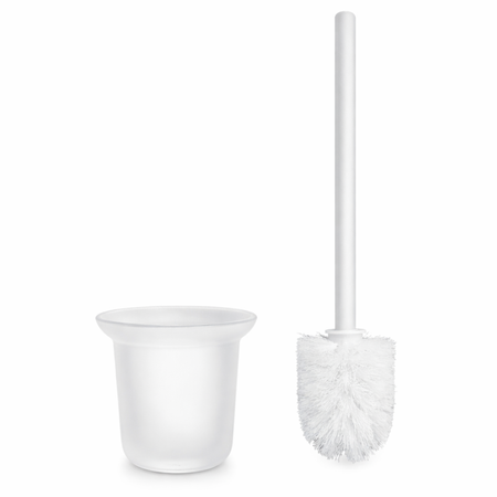 Compartiment brosse WC encastré Balneo Wall Box Brush S Tiles droite en acier inoxydable