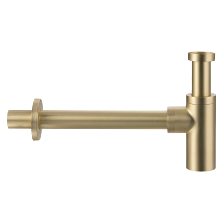 Siphon de lavabo en laiton Balneo, doré, rond – Brushed Gold