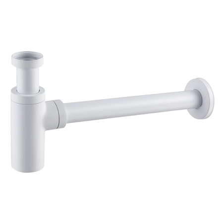 Siphon de lavabo en laiton Balneo blanc rond