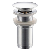 Bonde de lavabo en laiton LONG Klik Klak modèle K chrom sans trop-plein