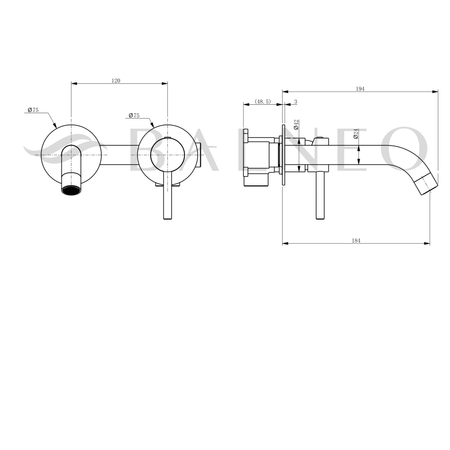 Balneo Cascade mitigeur de lavabo modèle 3 inox