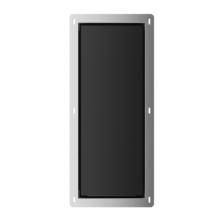 Compartiment brosse WC encastré Balneo Wall Box Brush S Black Glass droite en acier inoxydable