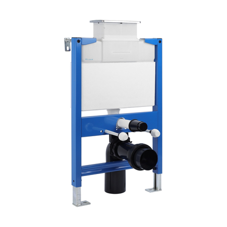 Ensemble WC encastré Balneo bâti-support Fix-Frame Low avec cuvette WC blanche Luxa Tornado