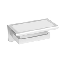 Porte-papier avec tablette pour téléphone Balneo Qarx chrome