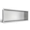 Niche murale Balneo Wall Box One Inox 90 x 30 x 10 cm en acier inoxydable brossé avec bride