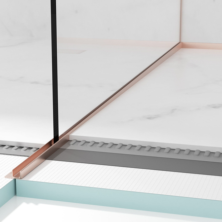 Profilé de pente Balneo cuivré pour verre gauche 170 cm