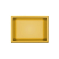 Étagère encastrée Balneo WALL-BOX ONE Gold 30x20x10 cm dorée en acier inoxydable avec cadre