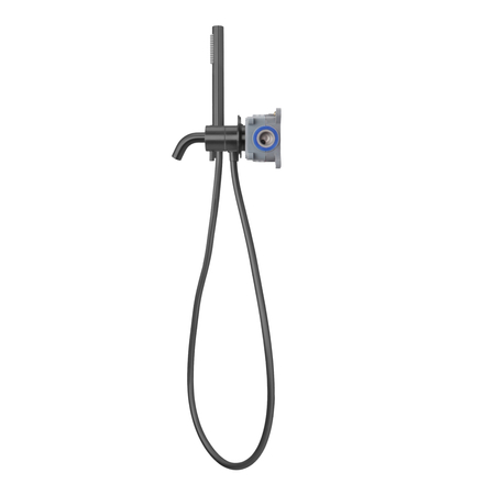 Robinet de baignoire Balneo Cascade modèle 3 gun metal