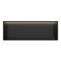 Balneo Wall Box Etagère encastrée LED Noir 90 x 30 x 10 cm