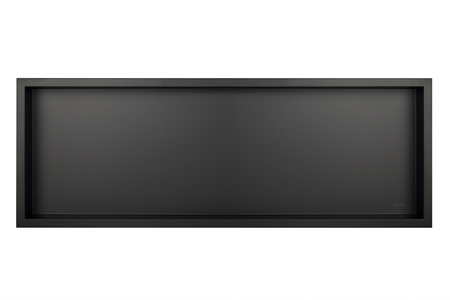 Niche murale Balneo Wall Box One Black 90 x 30 x 10 cm noire en acier inoxydable avec bride