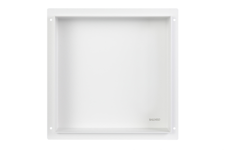Niche murale Balneo Wall Box No rim White 30 x 30 x 10 cm blanche en acier inoxydable sans bride