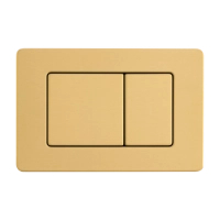 Plaque de commande WC Balneo Axo Doré en acier inoxydable brossé