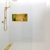 Niche murale Balneo Wall Box One Gold 60 x 30 x 10 cm dorée en acier inoxydable avec bride