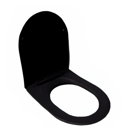 Abattant à fermeture douce pour cuvette WC Balneo LUNA, LUXA noir