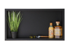 Niche murale Balneo Wall Box One Black 60 x 30 x 10 cm noire en acier inoxydable avec bride