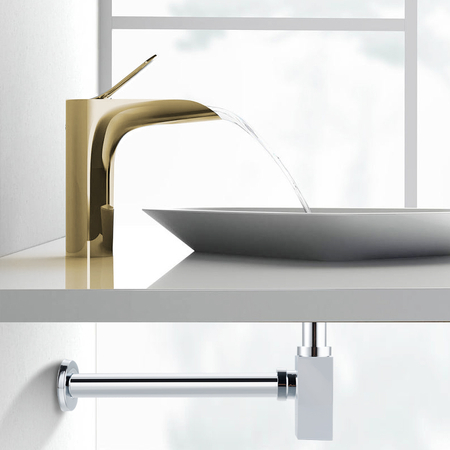 Siphon de lavabo en laiton Balneo, chromé, carré