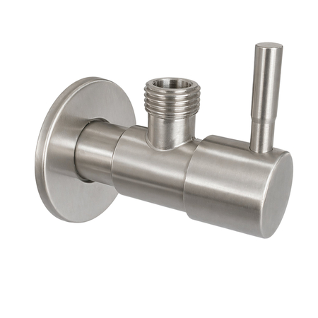 Vanne d'équerre avec tête céramique modèle 1 Inox 1/2 x 1/2