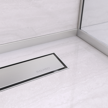 Profilé de pente au sol Balneo inox frontal 130 cm