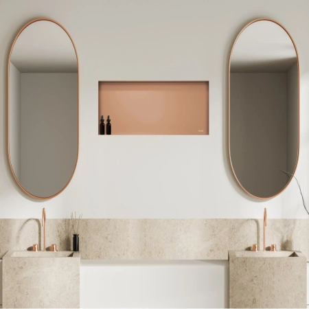 Étagère de niche Balneo Wall Box No rim Copper 90 x 30 x 10 cm cuivrée en acier inoxydable sans bride