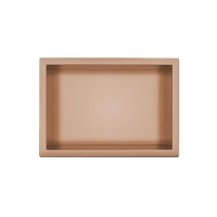 Étagère encastrée Balneo WALL-BOX ONE Copper 30x20x10 cm cuivre en acier inoxydable avec cadre
