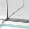 Profilé de pente Balneo inox pour verre gauche 170 cm